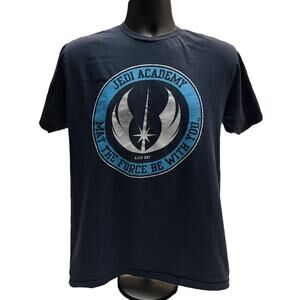 Star Wars Jedi Academy Logo T-Shirt Large Navy Blue - May The Force Be With You